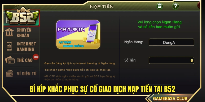 Cách xử lý lỗi khi nạp tiền hiệu quả