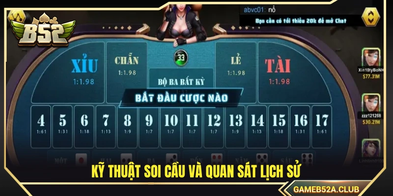 Phương pháp soi cầu và theo dõi lịch sử